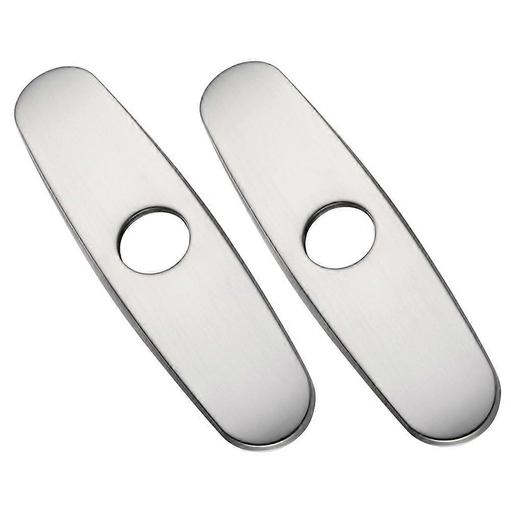 2 個ホーム蛇口プレートキッチン電気メッキ蛇口装飾プレート(シルバー)