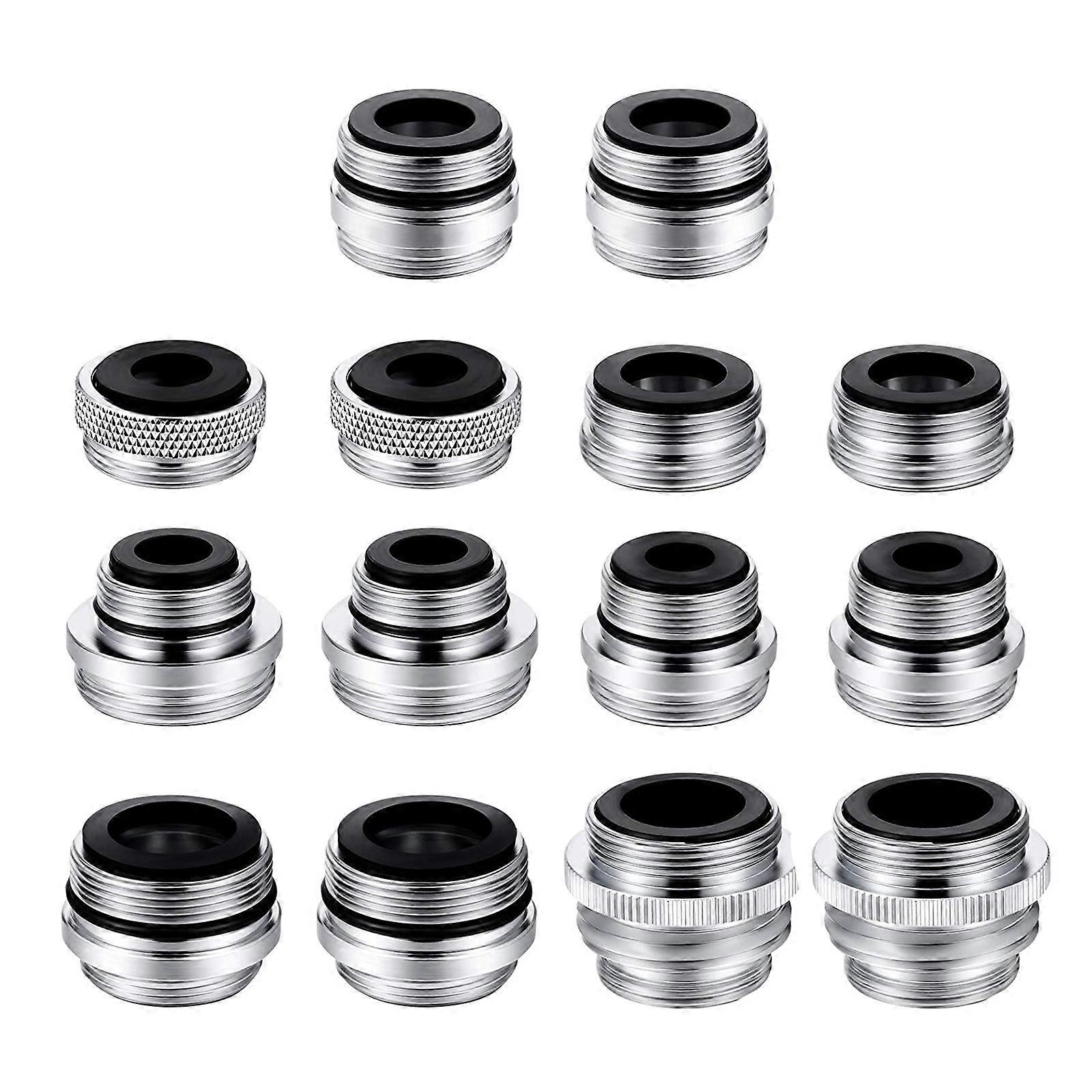 Swivel Water Hose Connector 2 Sets 14 Pcs Brass Adapter Kit Perfect For Garden Work Homeowners And Gardeners Featuring Reliable Attaching Solutions