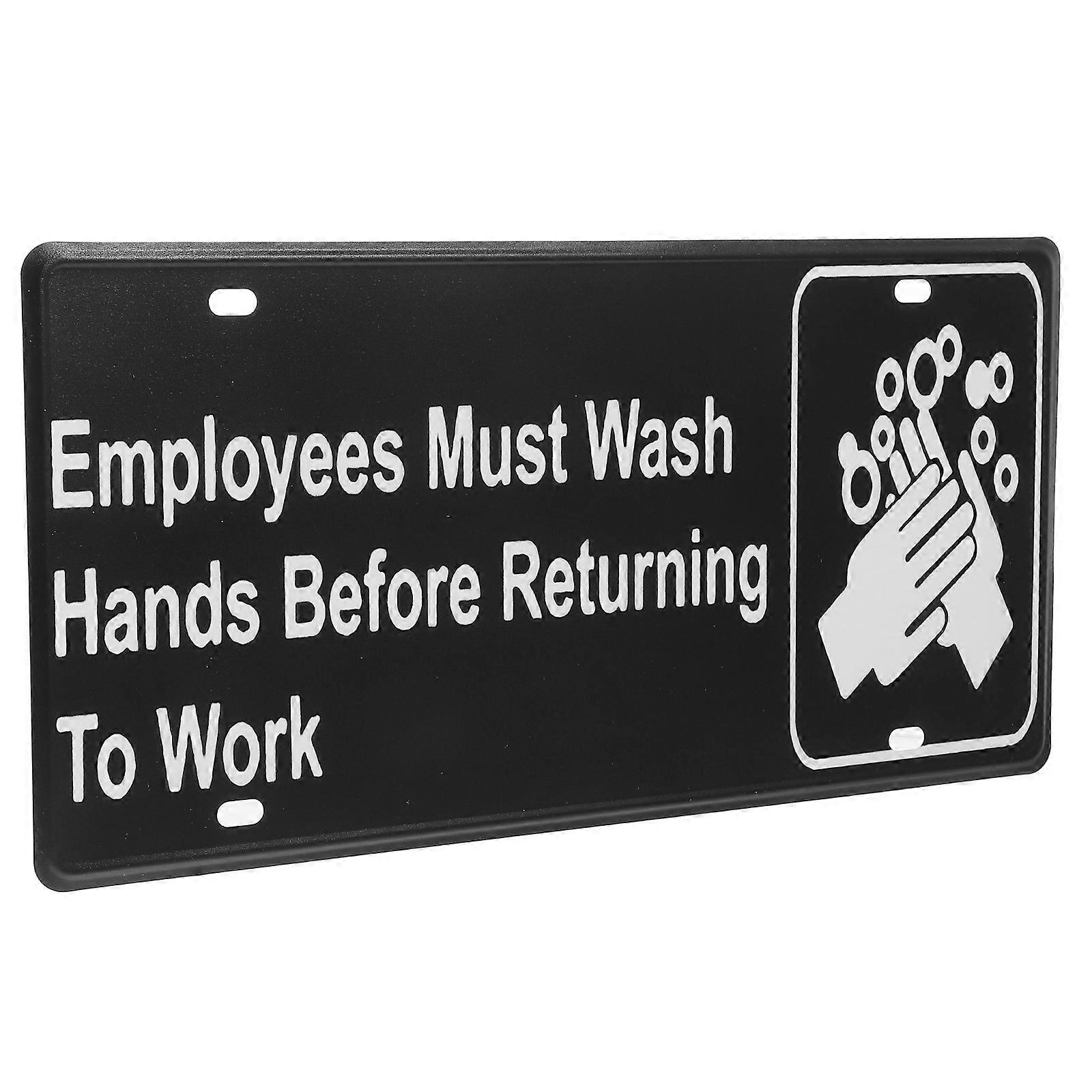 Safety Notification Hand Washing Plaque For Business Owners In Restaurant Environments With Optimal Size 1Set