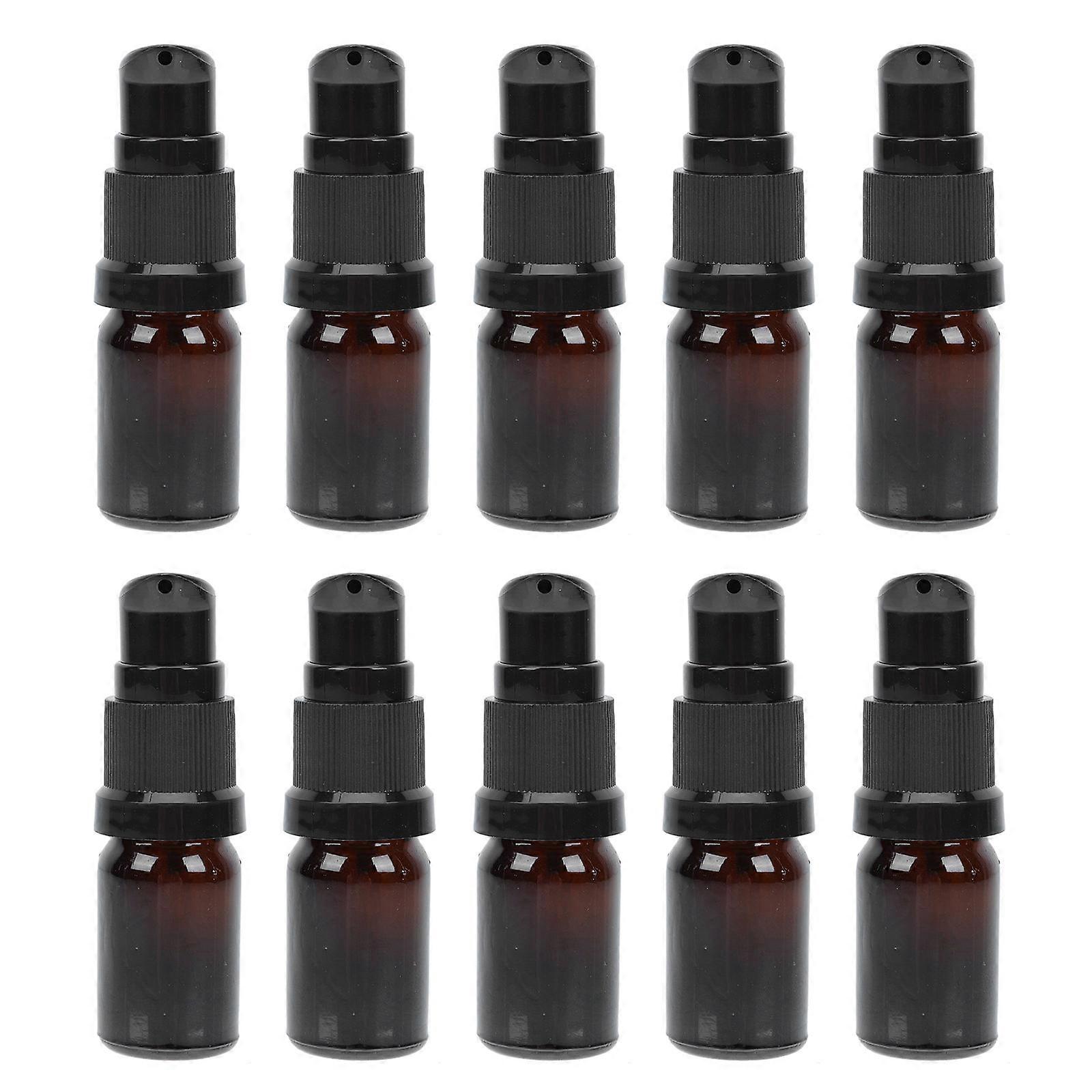 It looks like you're referring to a product listing for **10pcs Brown Sub Bottles with Pressing Pump Leak Containers**. These are commonly used for