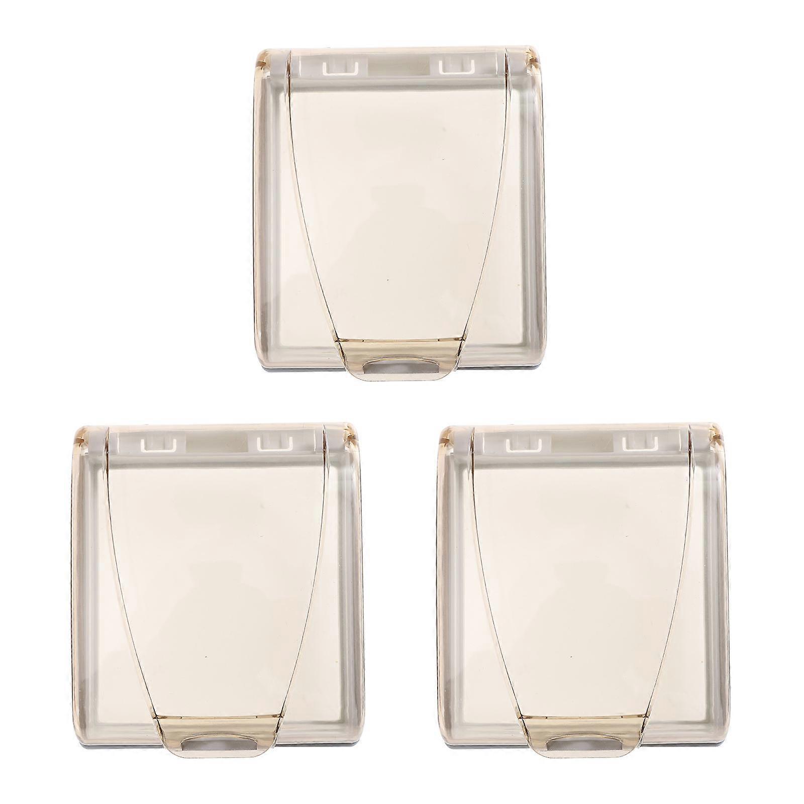 3Pcs Weatherproof In Use Outlet Cover Adhesive Design Ideal For Households White Color Suitable For Various Rooms Like Kitchen And Balcony