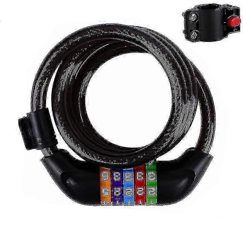 Barnsäkerhetscykellås, färgglatt kombinationslås