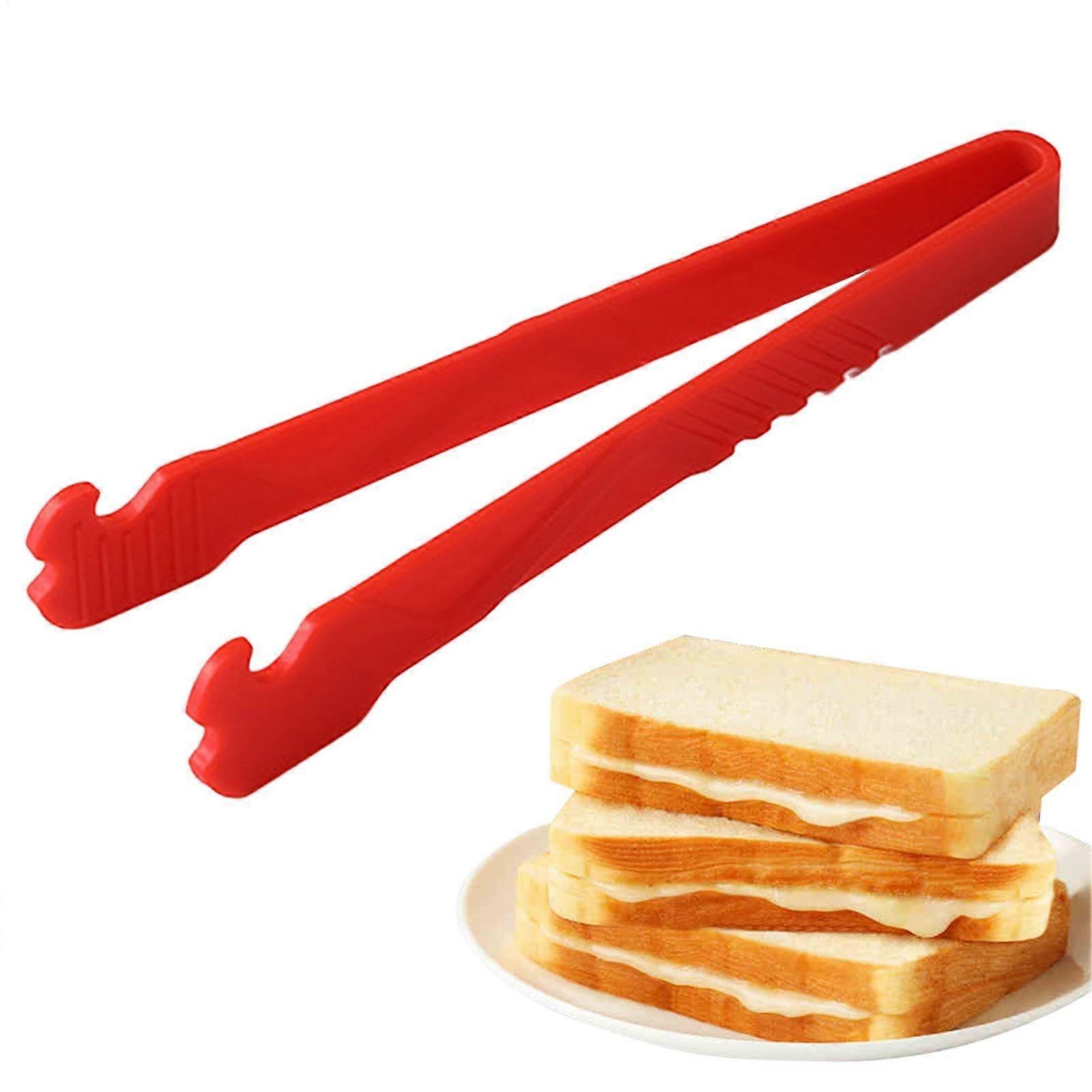Oven Rack Puller Tool - 7 Inch Red Anti-Scalding Long Handle Clip for Safe Hot Rack Removal and Oven Door Handle Hook