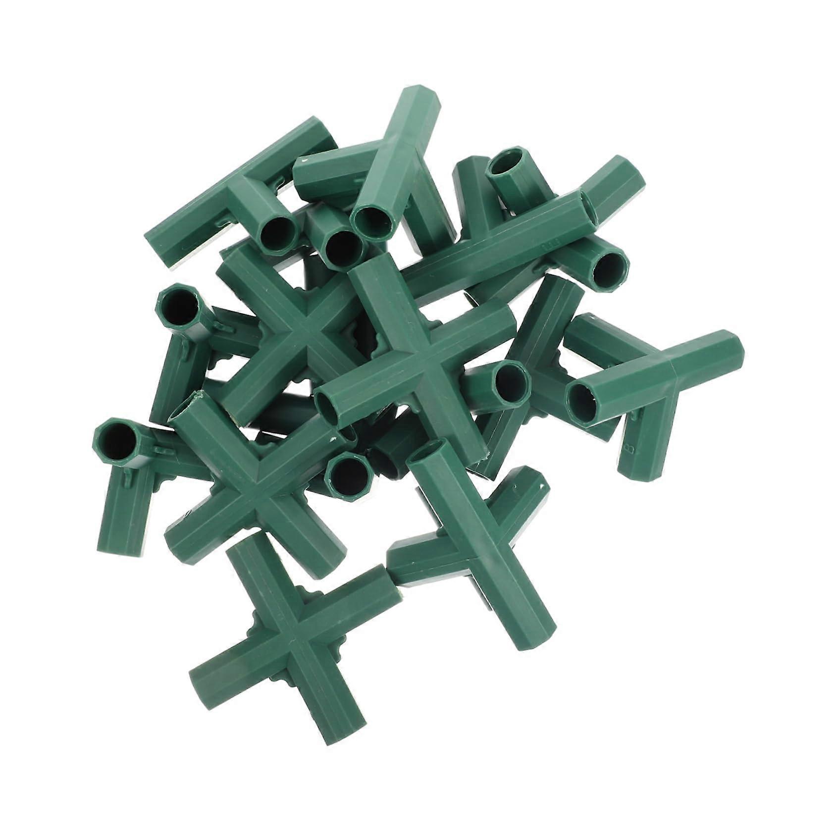 20 pieces greenhouse connectors plastic garden frame joints sturdy materials flexible for various applications for