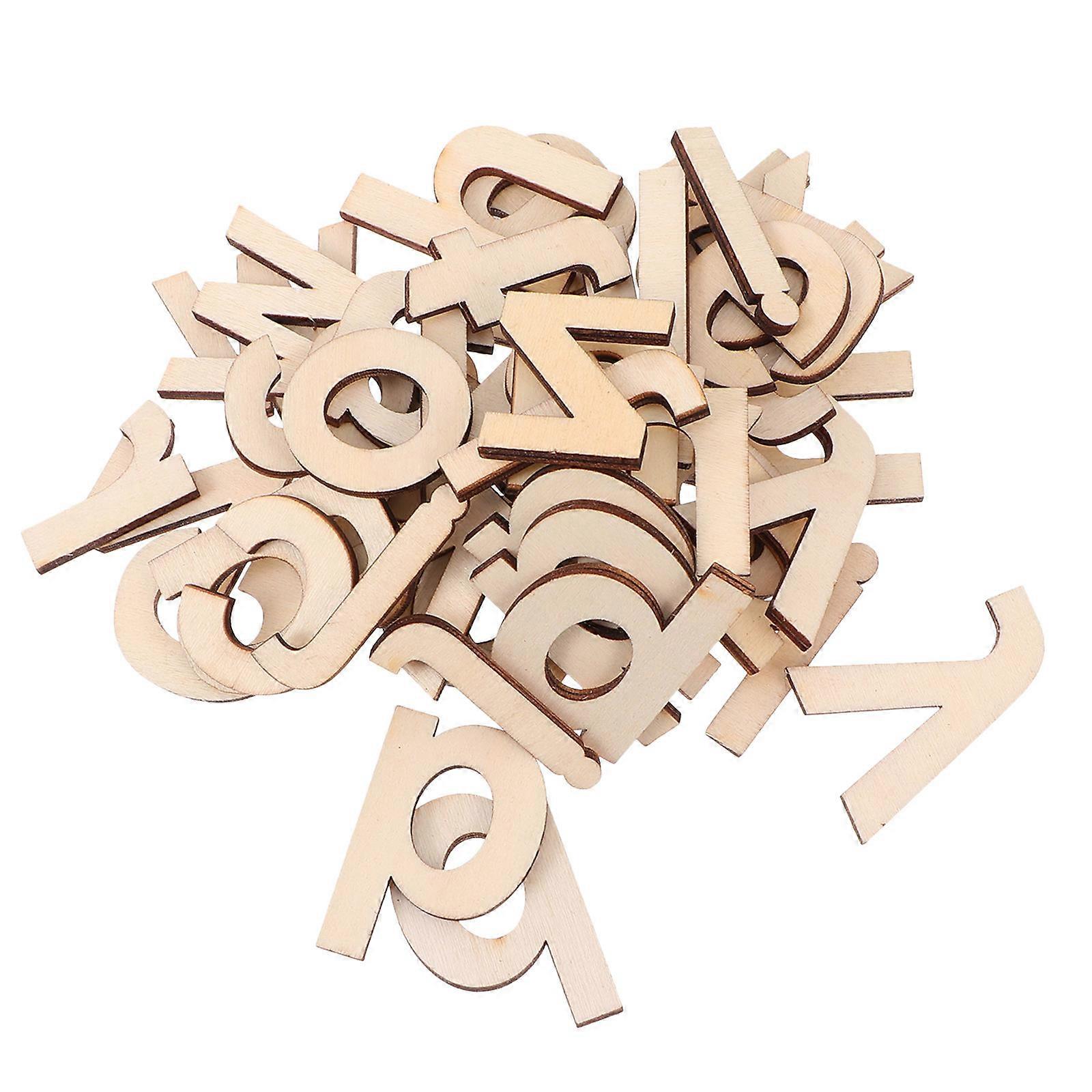 Wood Cutout Alphabet Letters for DIY Projects Assorted Color Composite Material 104 Pieces