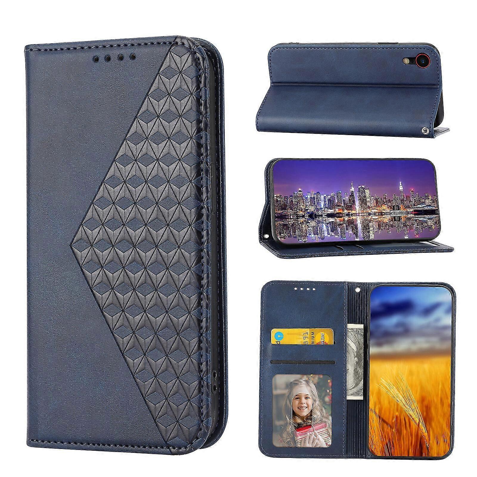 For iPhone Xr Case, Leather Wallet Flip Case With Strap