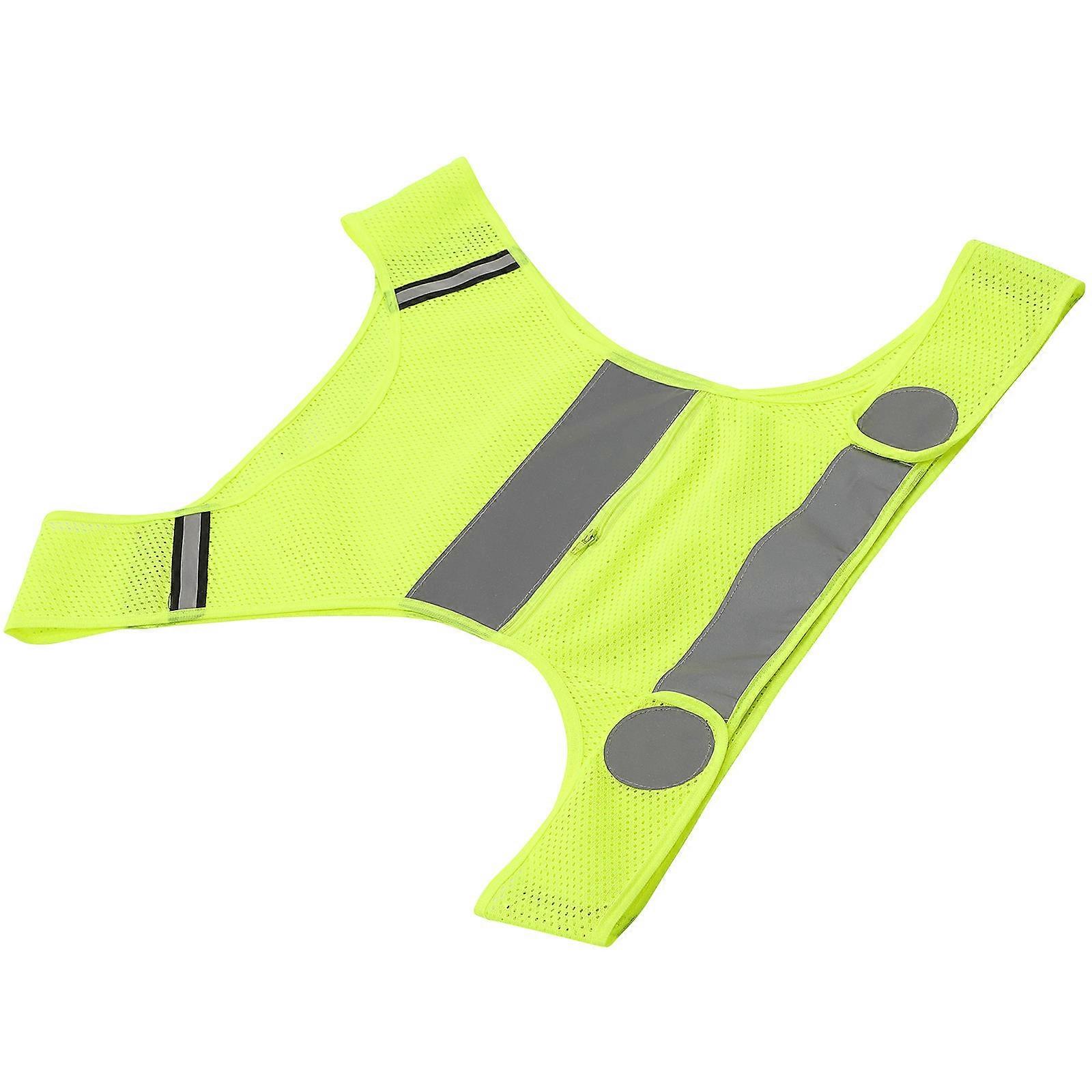 High Visibility Reflective Vest Cyclist Zipper Design For Night Riding 1Pack