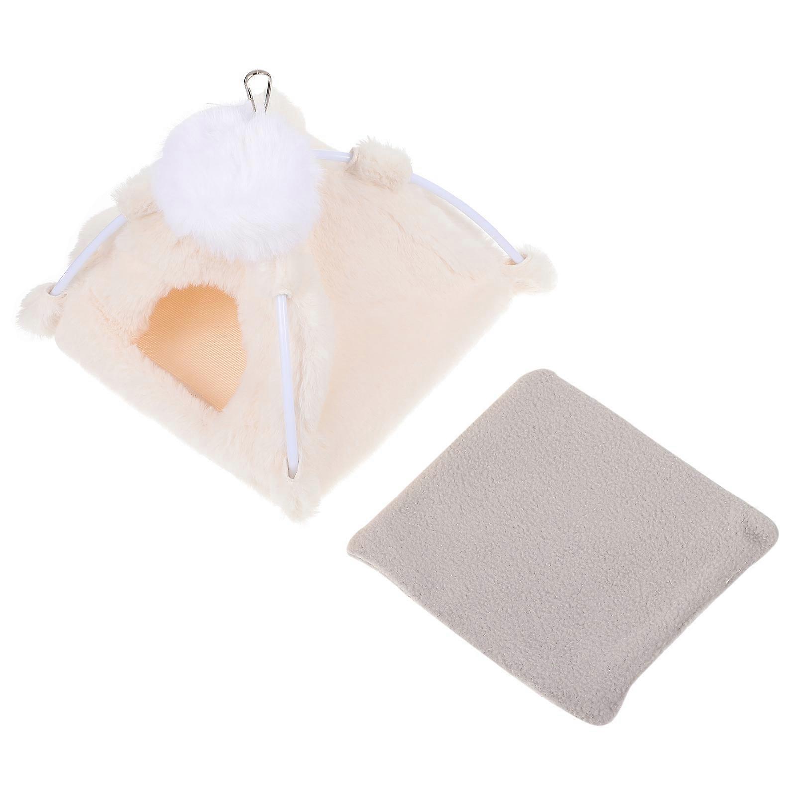 Warm Parakeet Nest Bird Hut For Small Pets Ideal For Winter 16X16X16cm Supported By Plush Material 1Set