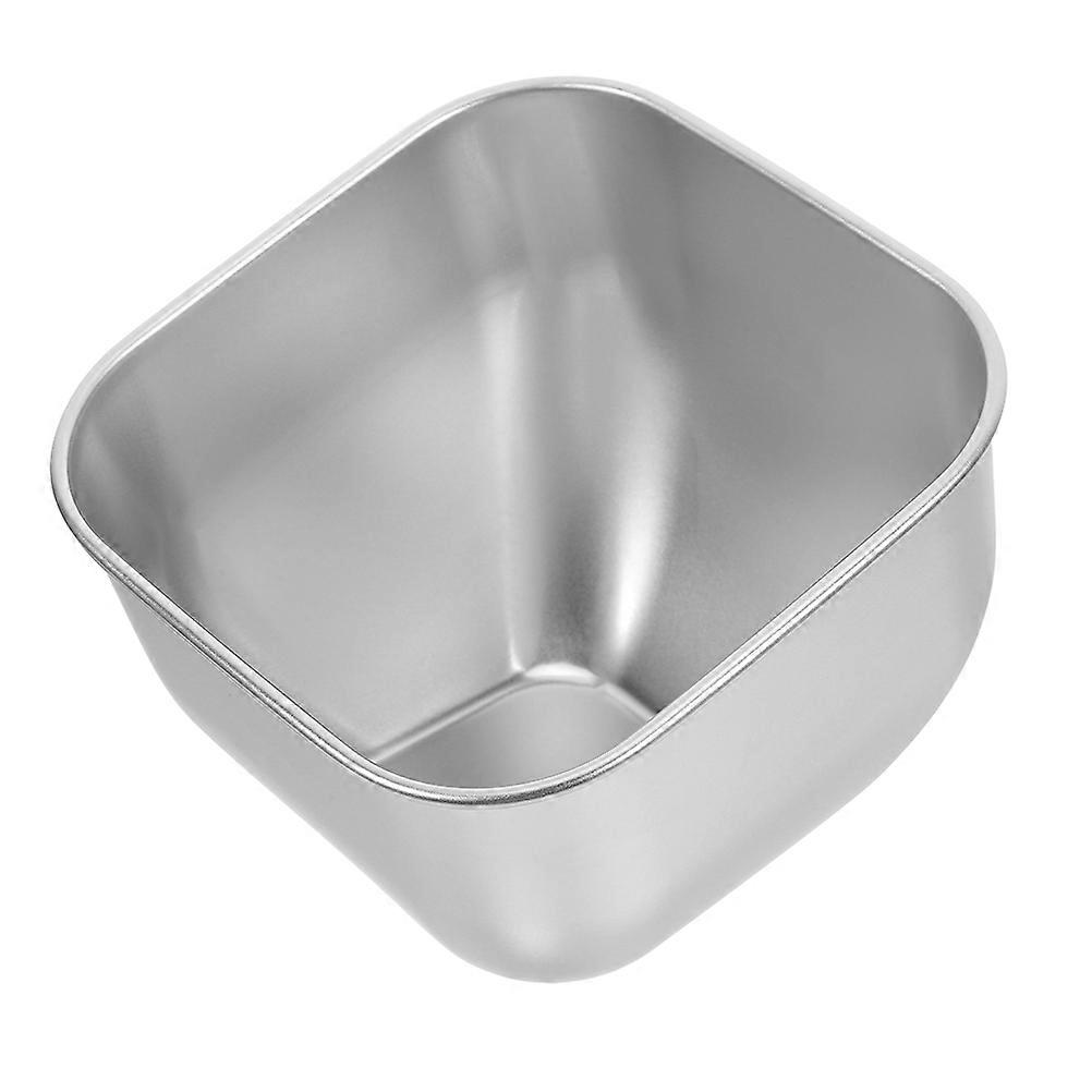 Mini Appetizer Plates For Kitchen With Stainless Steel Sauce Dish Square Style 5.4X5.4X4.7In Silver 1Pcs