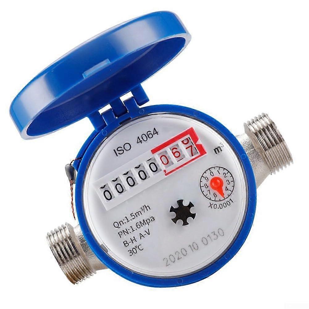 Intelligent Digital Water Meter Cold Water Household Mechanical Rotor Pointer 1.5 m3/h Flow Rate 360 Degree Counter