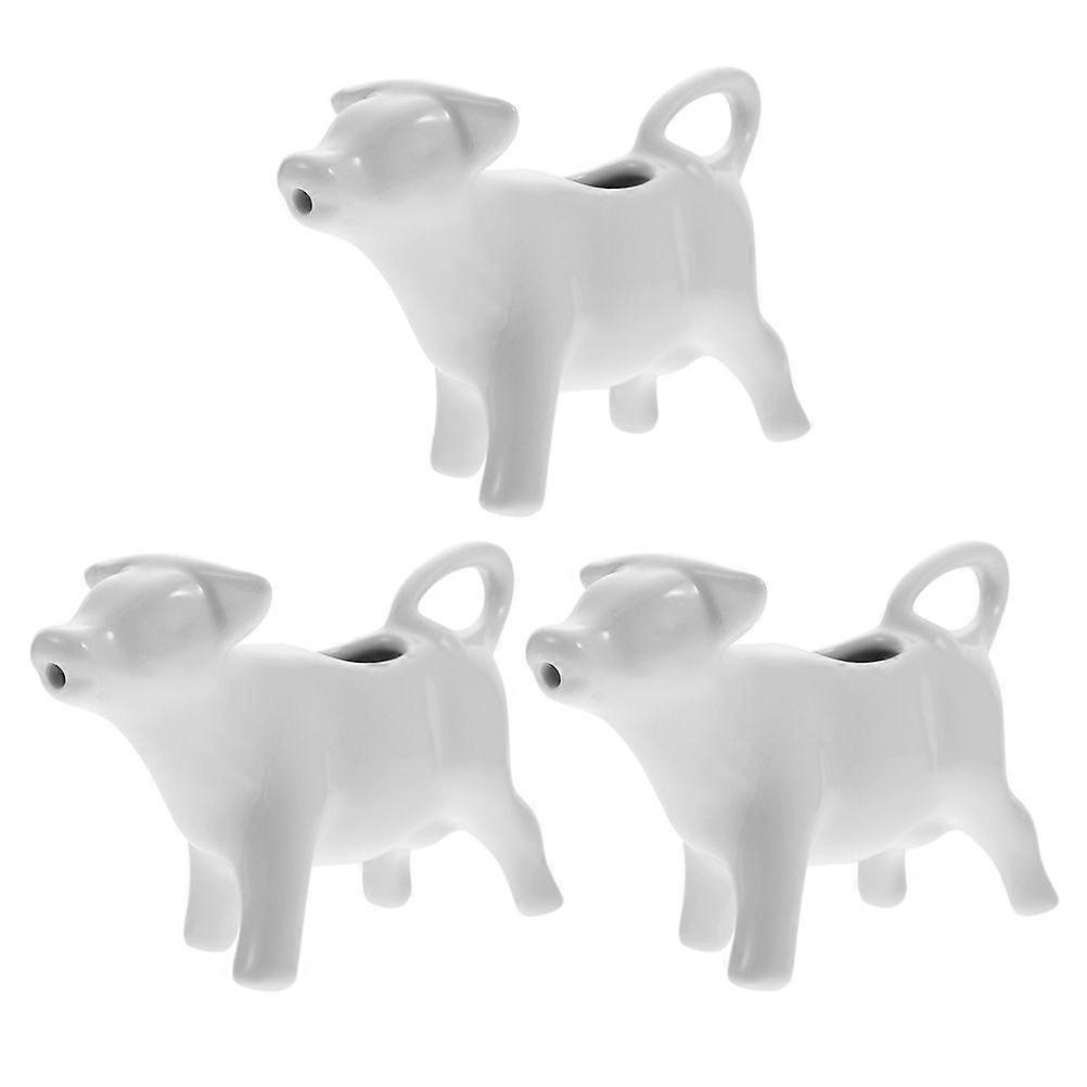3Pcs Household Milk Pitchers Multi-function Milk Cups Convenient Ceramic Pitchers