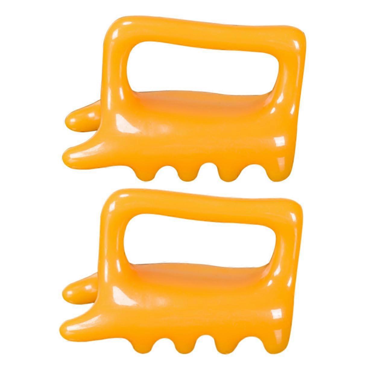 Massage Tools Set - 2 x Handheld Neck and Shoulder Massager, Scalp Scraper, Beeswax Resin Relaxation Tool