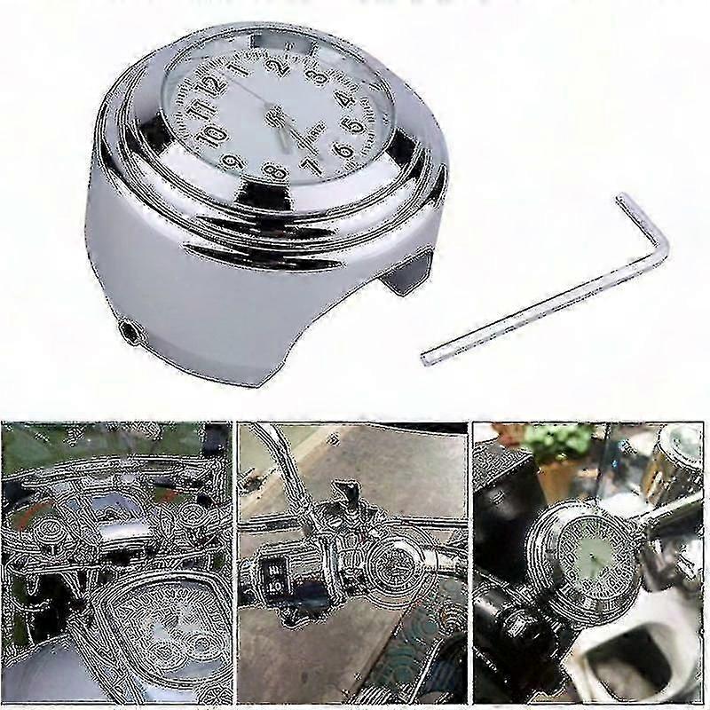 Waterproof Motorcycle Handlebar Clock for All Bikes - Universal Fit