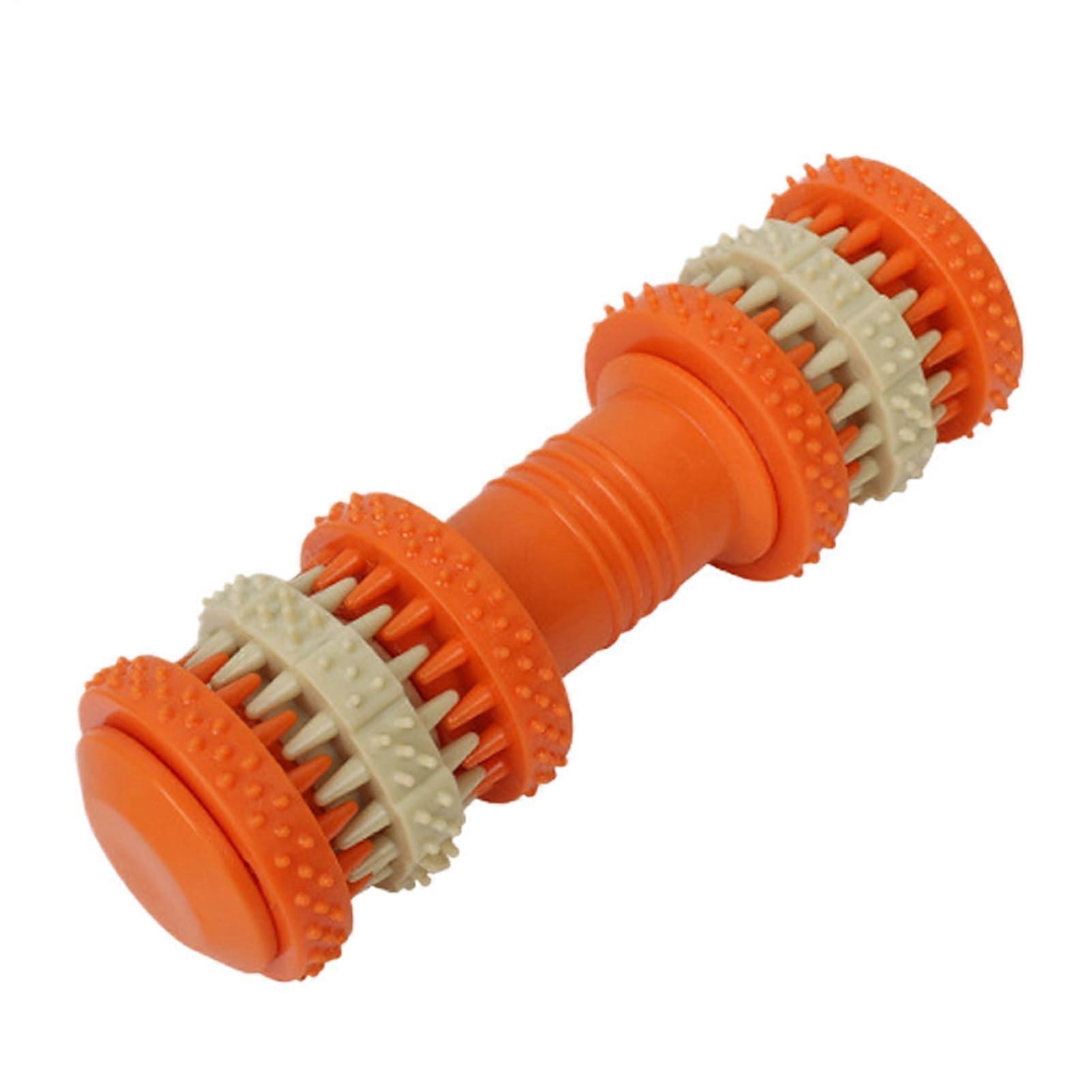 Aggressive Dog Chew Toys Indestructible Food Puzzle Treat Dispenser Small Durable Rubber Gear Stick Interactive Toy