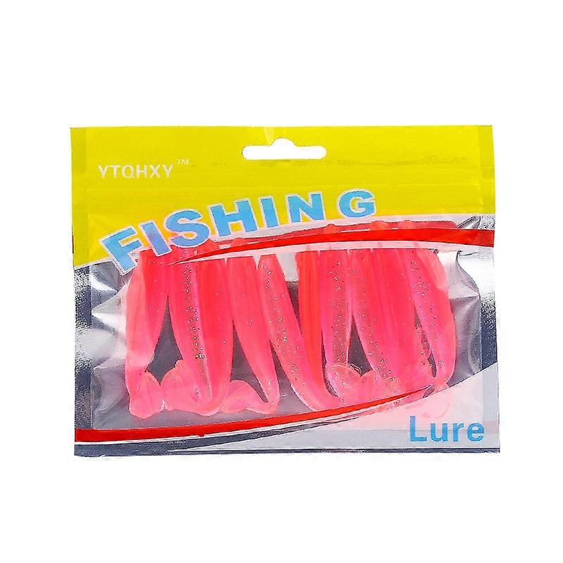 Smooth double-color T-tail fishing lures for lure, 3D fish eyes for strong fish attraction, None, Fishing lures for both fresh and saltwater
