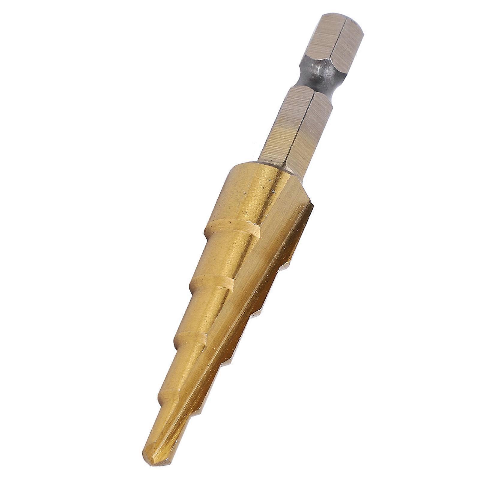 Step Drill Bit HSS Multiple Hole Tapered Reaming Straight Groove Hand Tools 4mm~12mm