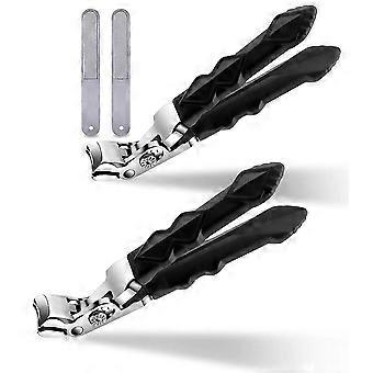 2 Set Nagelklippare för seniorer, Toe Nail Clipper, Clipmaster Pro Toenail Clippers, Proclip Wide Jaw Opening Nail Clippers