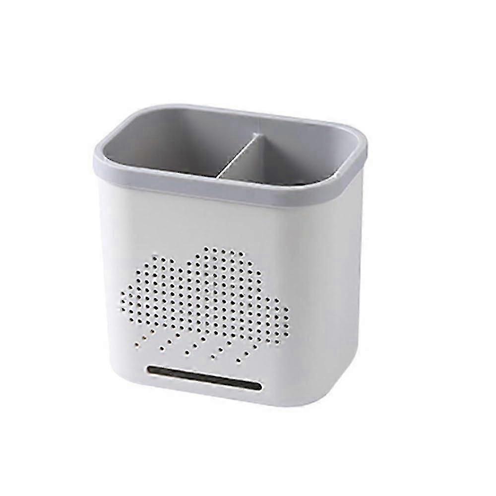 Multifunctional Kitchen Knife Holder with Double Layer Drainage for Utensils