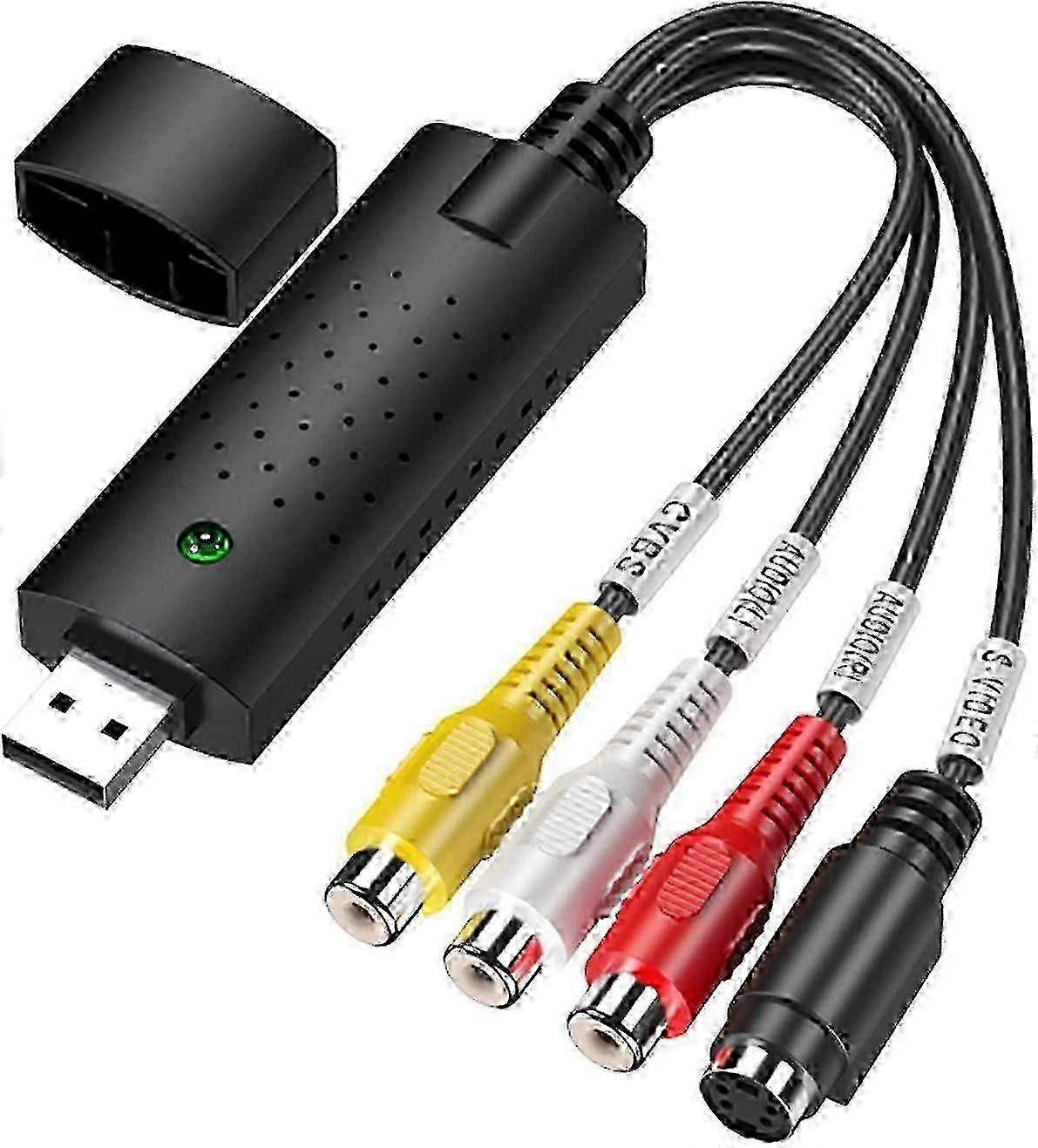 Vhs to digital converter, usb 2.0, hi8 vhs to dvd or usb, video capture card, windows