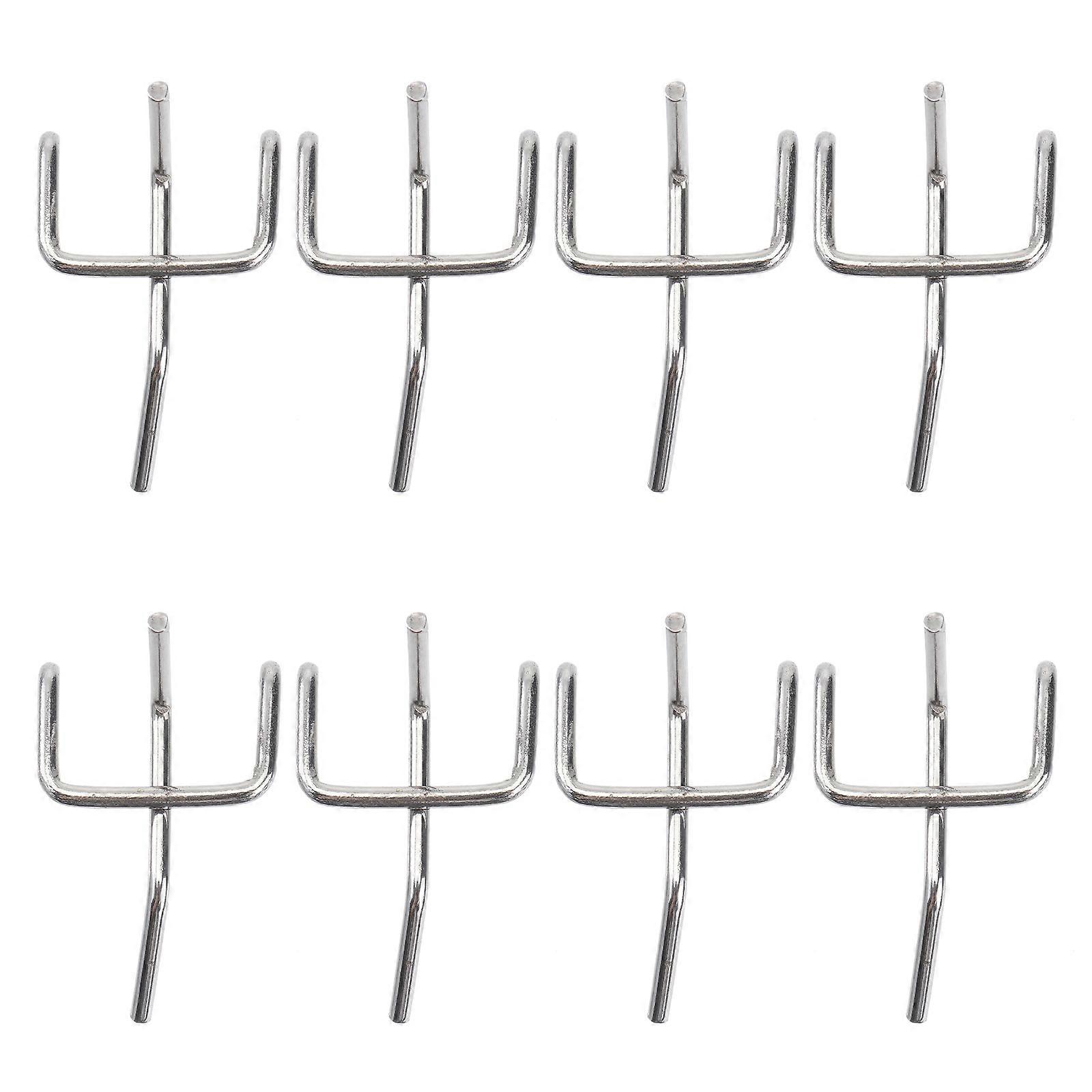 Pegboard Shelving Hooks Triangular Hook for Apartment Accessories Bedroom Accessories Silver Storage 50Pcs