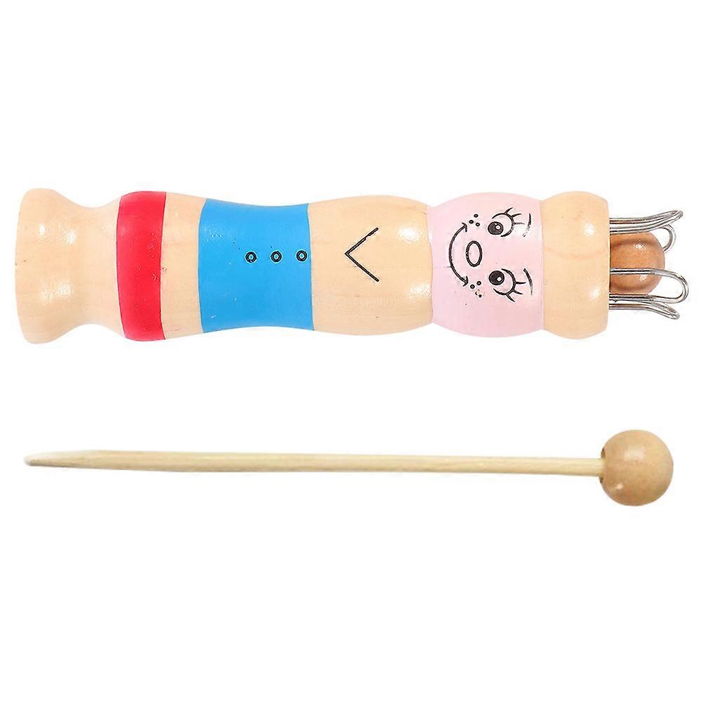 Manual Knitting Mill Yarn Knitting Tool for Sweaters Assorted Color Wood and Stainless Steel with 1Set