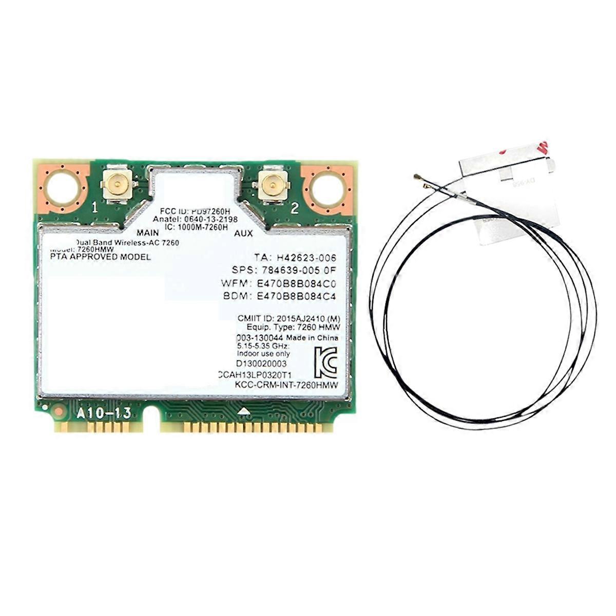 AC7260 Wireless WiFi Card 2.4G/5G 1200M Dual-Band AC7260 WIFI5 Card Bluetooth 4.0 Gigabit Wireless Network Card