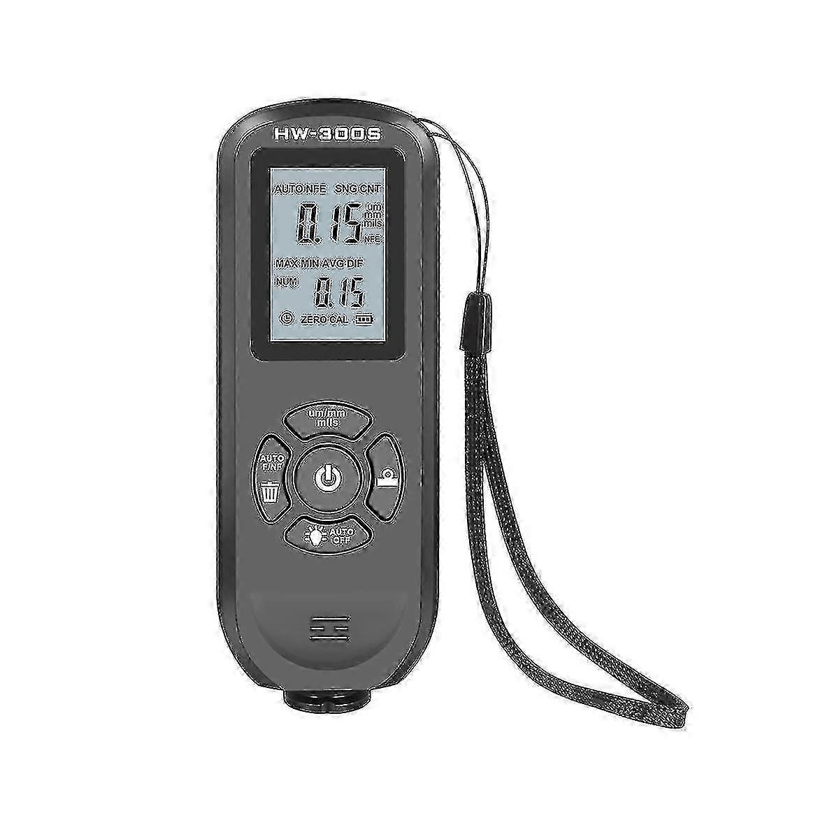 Draagbare Digitale Verf & Laagdiktemeter voor Auto's - 0-2000um Bereik Zwarte Meter