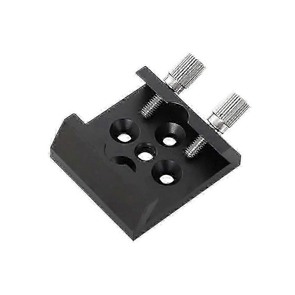 Flat Base Clamp with 1/4 Thread for Telescope Accessories - Guide Scope Mount Adapter (Black)