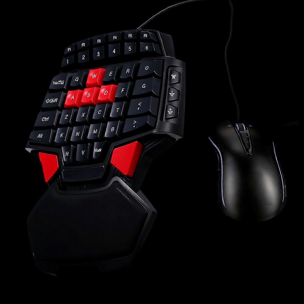 Delux T9 47-Key Professional One/Single Hand USB Wired Esport Gaming Keyboard