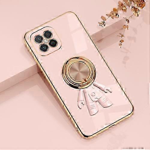 For Huawei nova 8 SE 6D Plating Astronaut Ring Kickstand Phone Case
