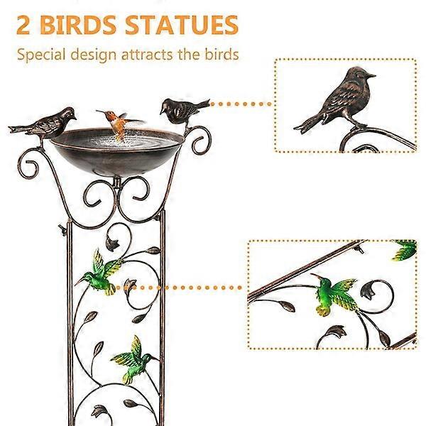 Bird bath with removable basin, adding nostalgic elegance to the garden