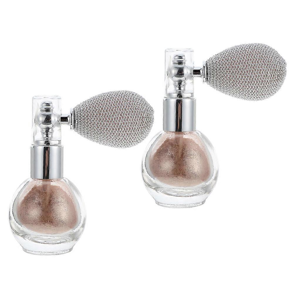 Spray on Glitter Makeup Glitter Sprayers for Face Body and Hair Glass and Plastic Light Brown with Glitter Effect 2Pcs