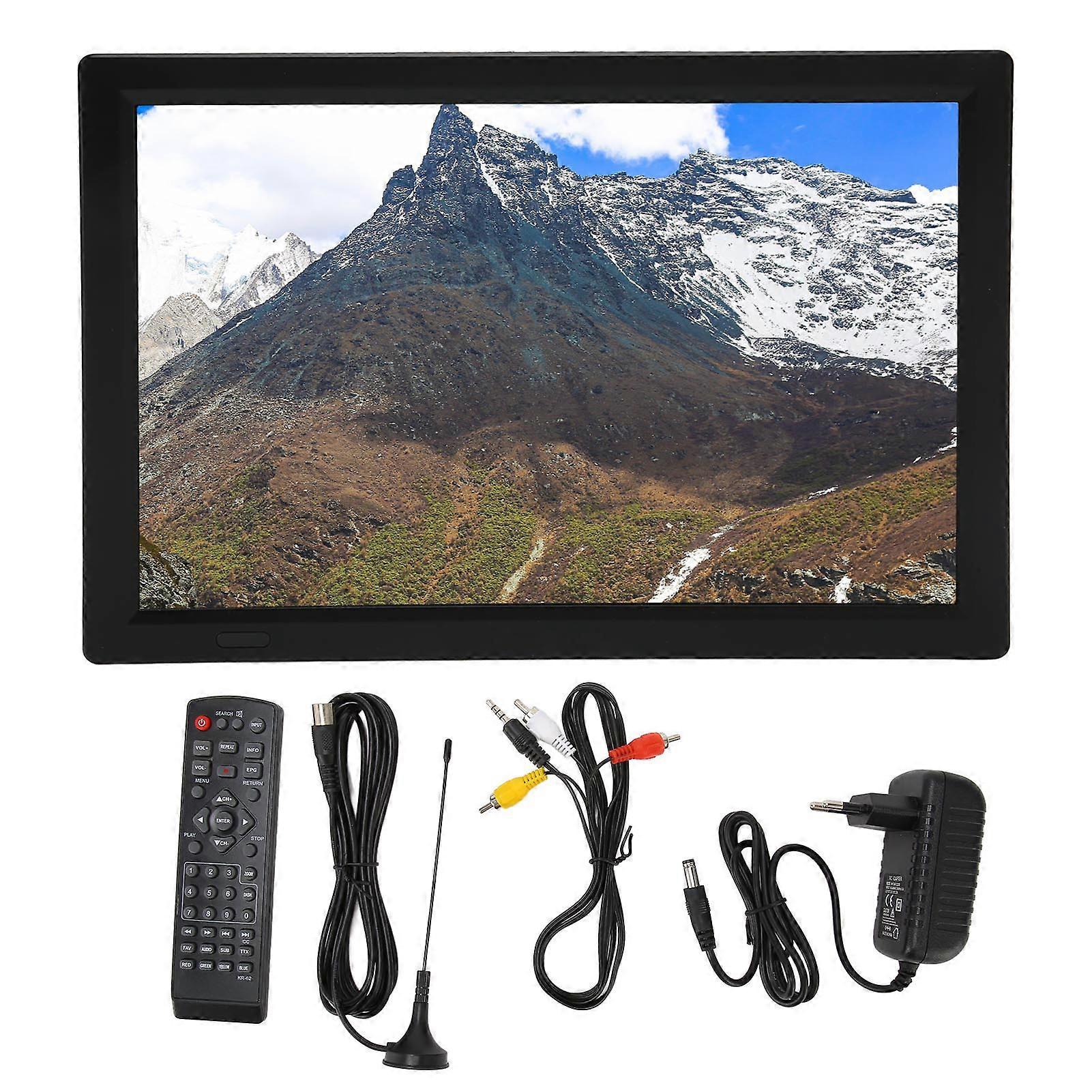 14" Portable LED TV 1080P with FM Radio, USB, Same Screen Function, and Long Battery Life