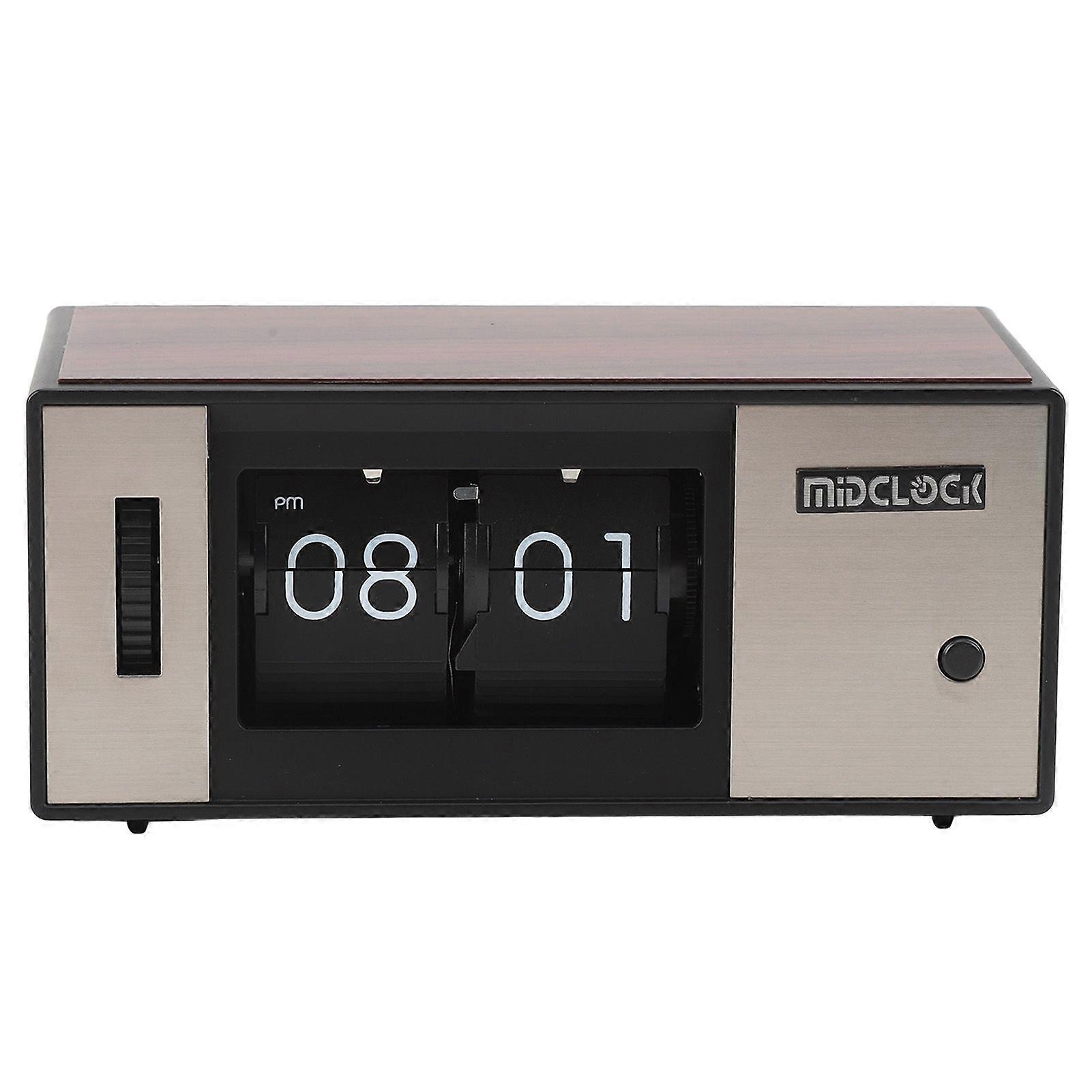 Retro Digital Flip Down Clock Desk Table Clock Easy To Read Battery Powered Home Office Decor