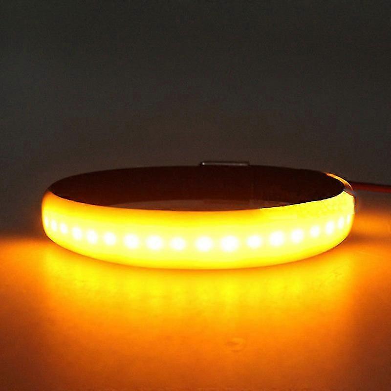 Wrap Around Mount Amber Yellow Led Turn Signal Strips For Motorcycle Fork Or Atv Utv Rollbar Turn Signalmotor Vehicle Lighting