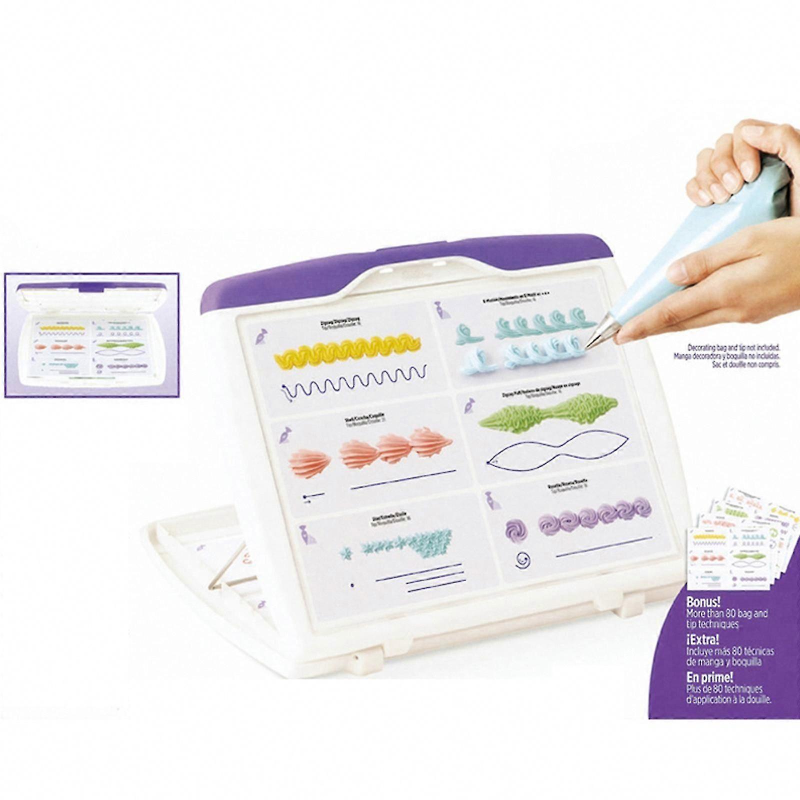 Fondant Icing Practice Board Template Card for Cake Decorating DIY Piping Drawing