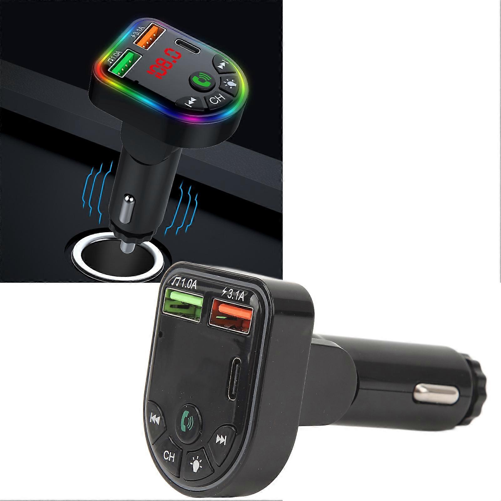 Bluetooth 5.3 Car Adapter P20 USB FM Transmitter Wireless Handsfree