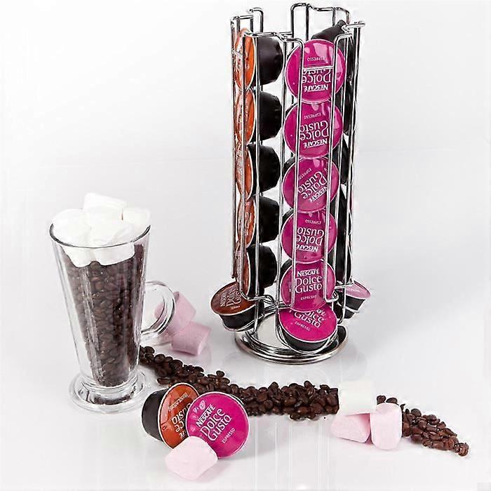 Rotating Dolce Gusto coffee capsule holder for 24 capsules