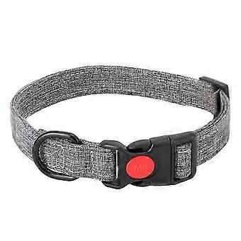 Gray Fashionable Pet Collar for Cats Puppy Small Medium Dogs Neck Decoration Accessory(L)