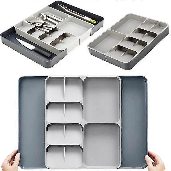Tableware storage rack, gray tone, expandable design, multi-branch
