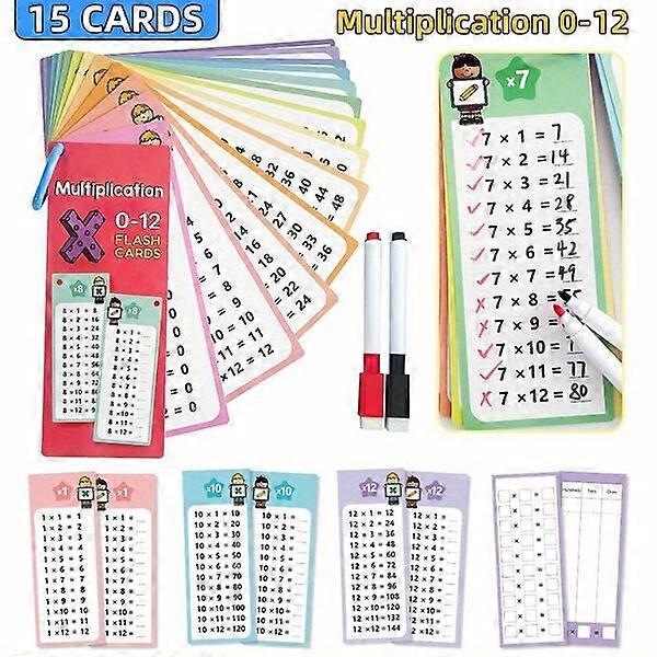 Multiplication and division cards, 30 pieces, interactive educational toys