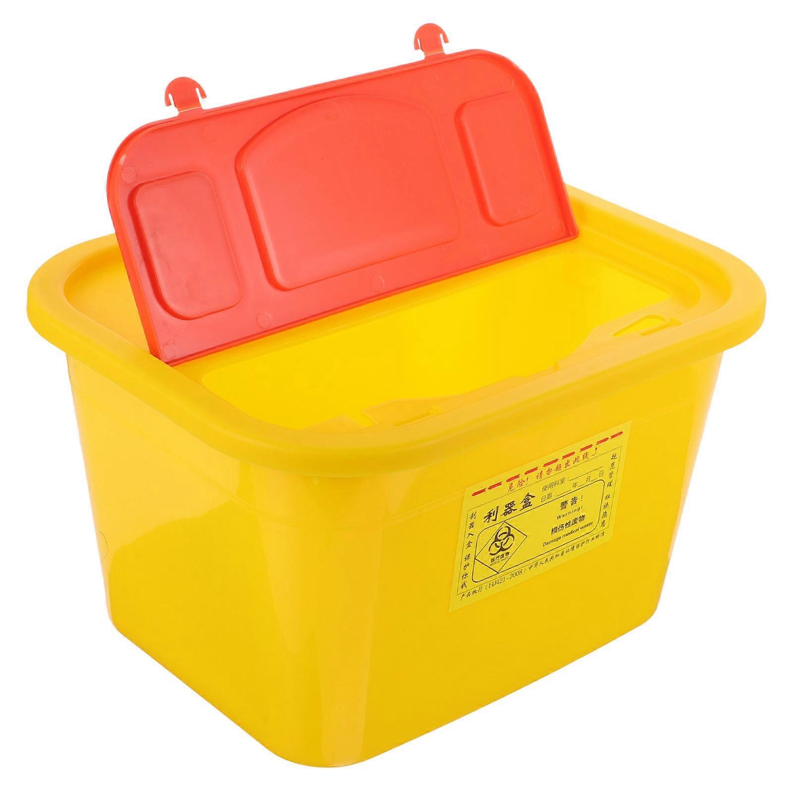 Sharps Bucket Waste Can Needle Box Container for Home Use 2pcs