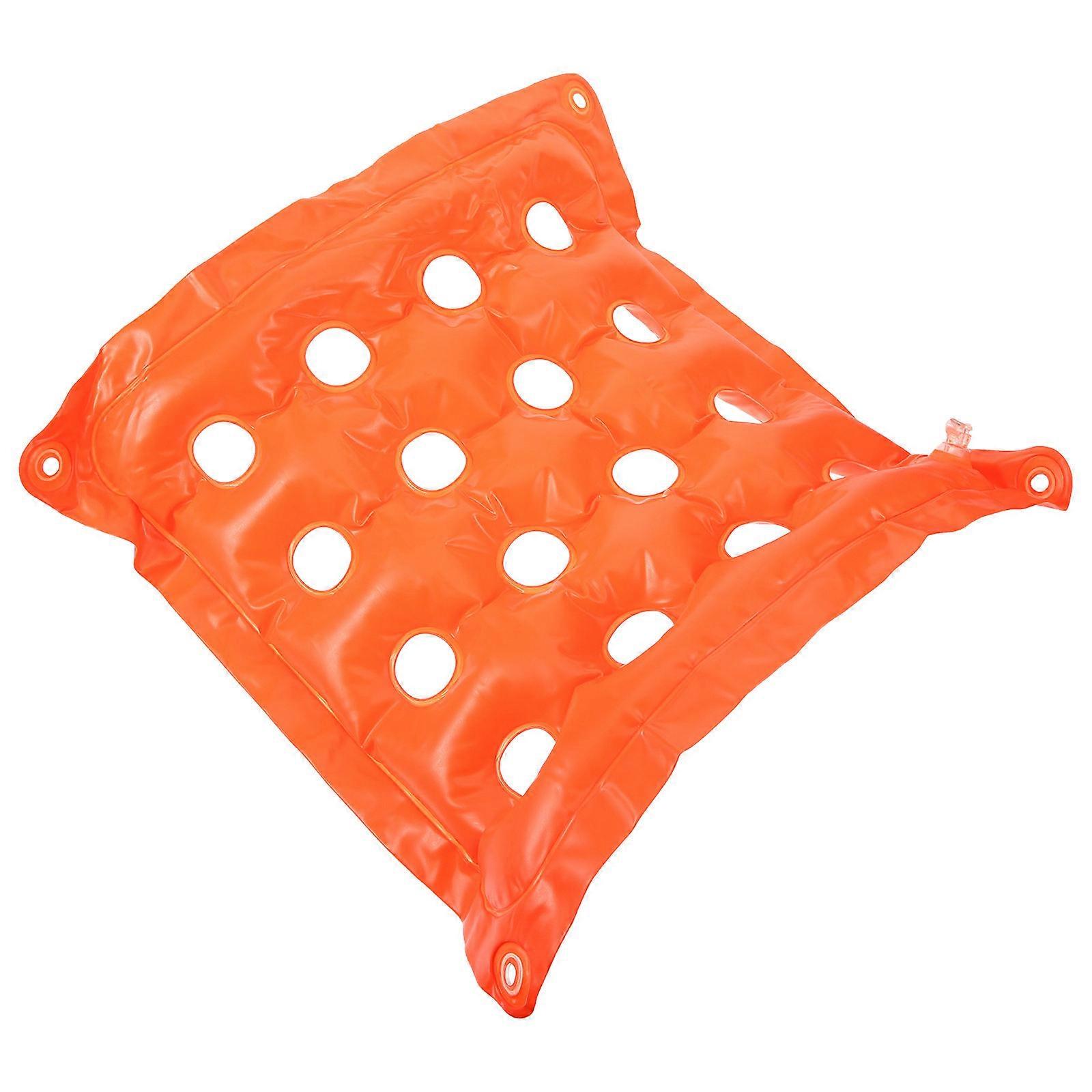 Square Inflatable Cushion For Paralyzed Patients Comfortable Bed Sore Cushion 47X47X3CM Orange Turn Over Assistance 1Set