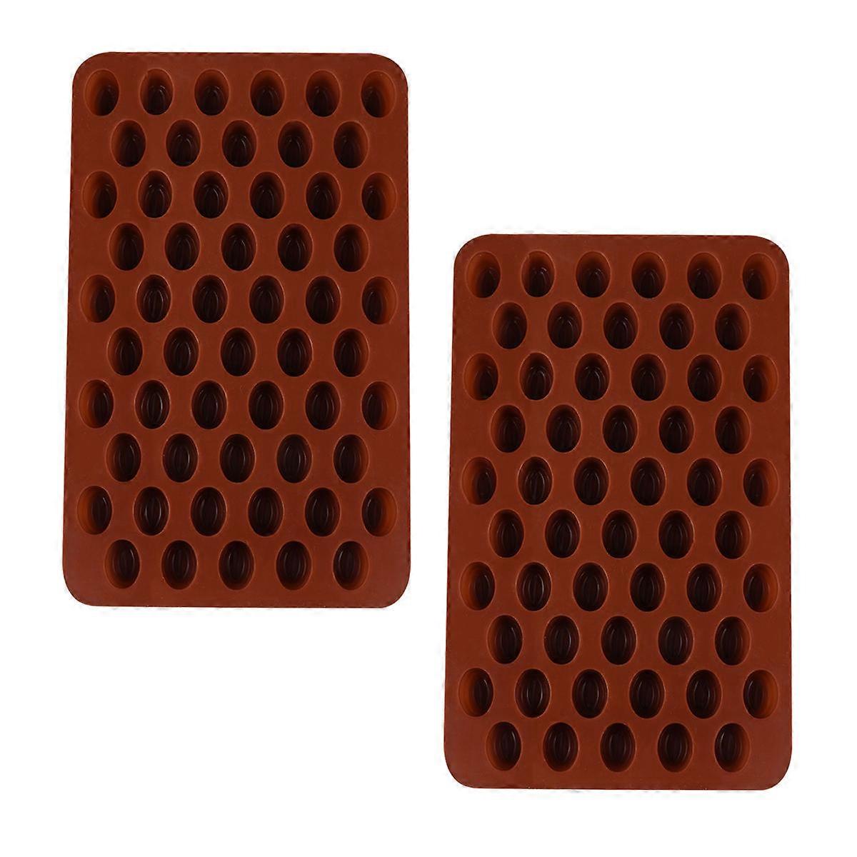 Creative Baking Tools Coffee Bean Mold for Chocolate 2Pcs Multi-Purpose Silicone