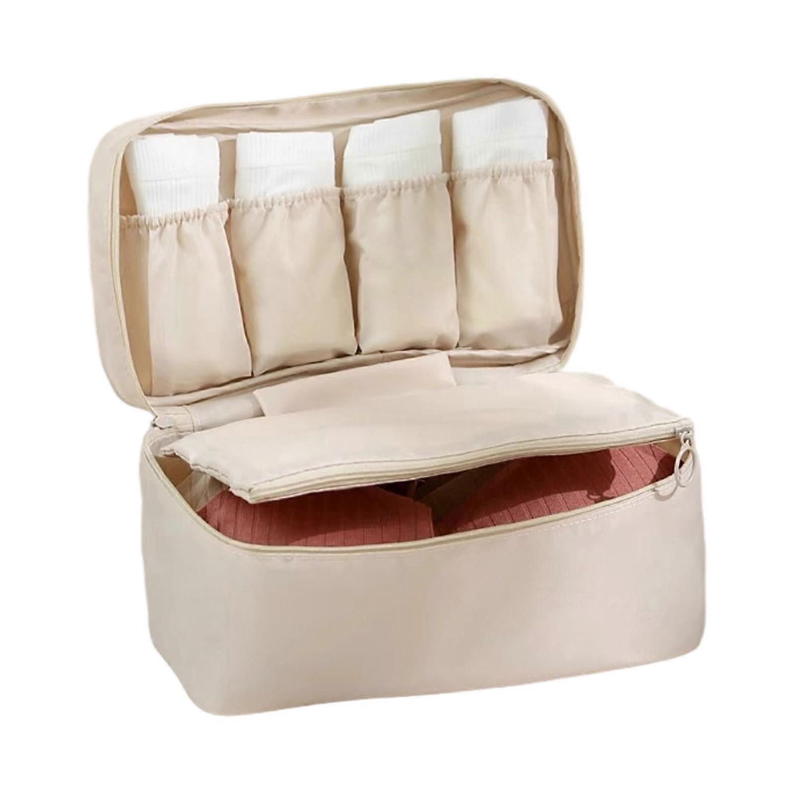 Water Resistant Polyester Underwear Organizers With Multiple Compartments For Travel Gym And Daily Storage Multicolor