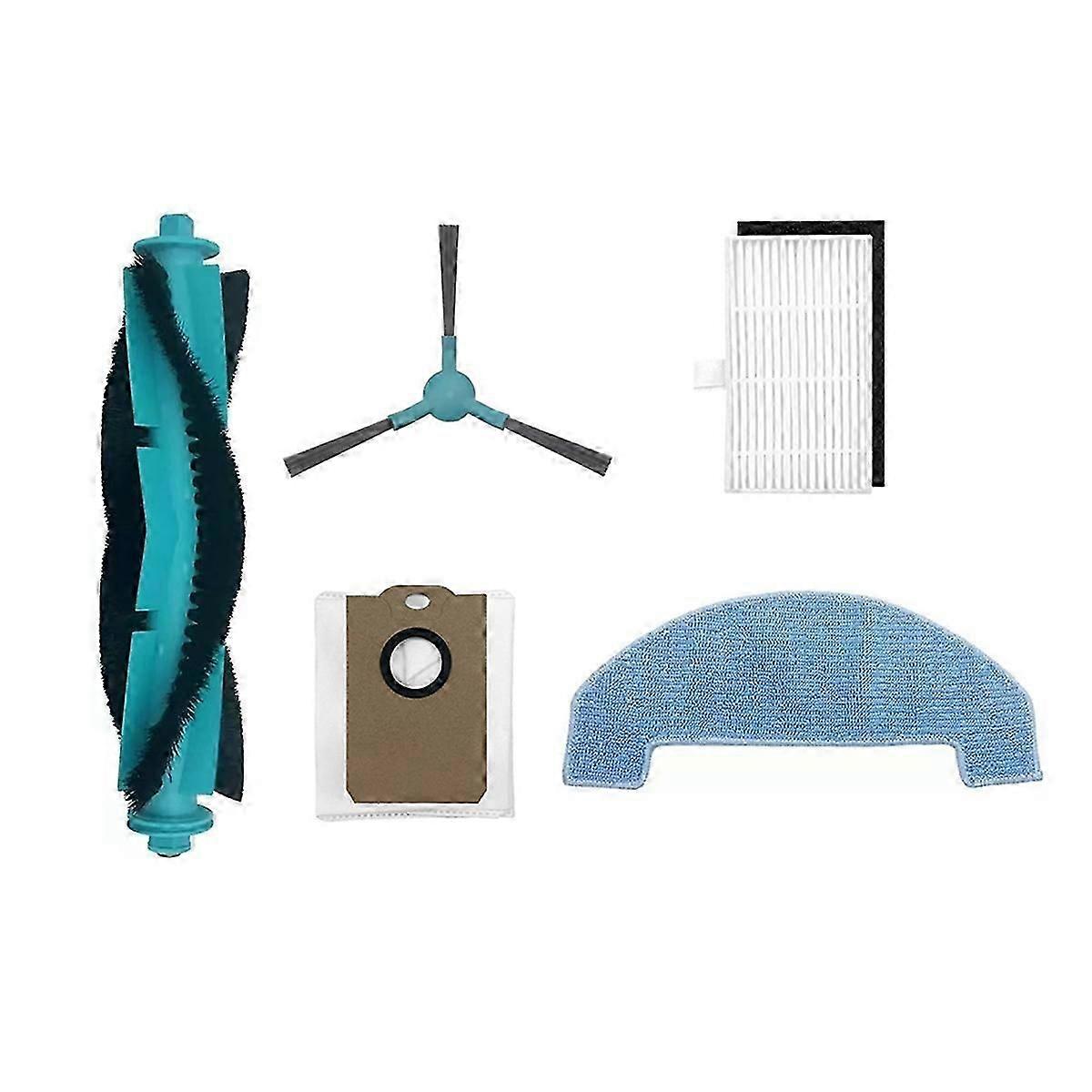 5PCS Main Brush Dust Bag Side Brush Mop Cloth Filter for MONSGA MS1 MAX Robot Vacuum Vacuum Cleaner