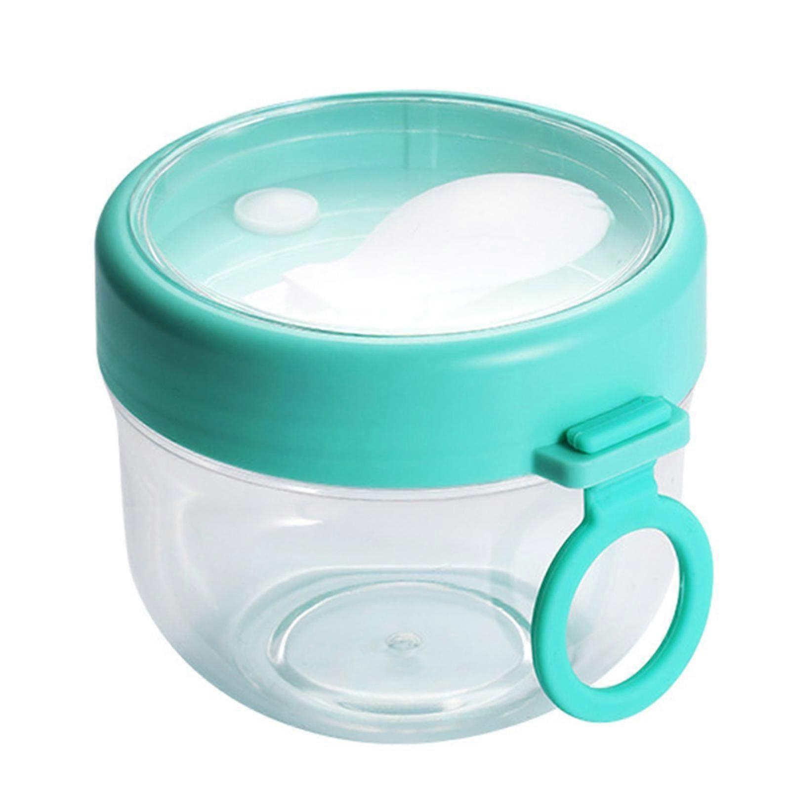 Household Plastic Oatmeal Cup Reusable Milk Oatmeal Jar for Food Storage