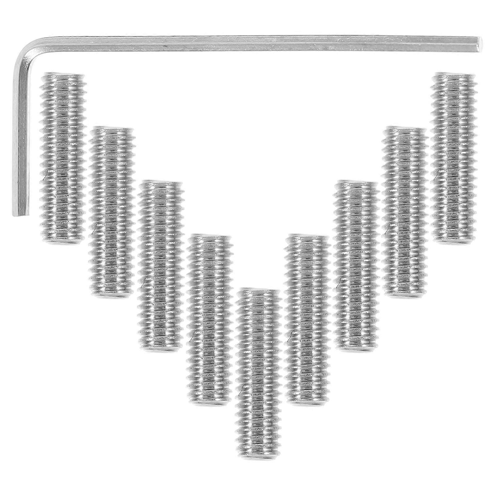 Silver Bridge Saddle Screw for Fixing 12Pcs Metal Guitar Fitting Set