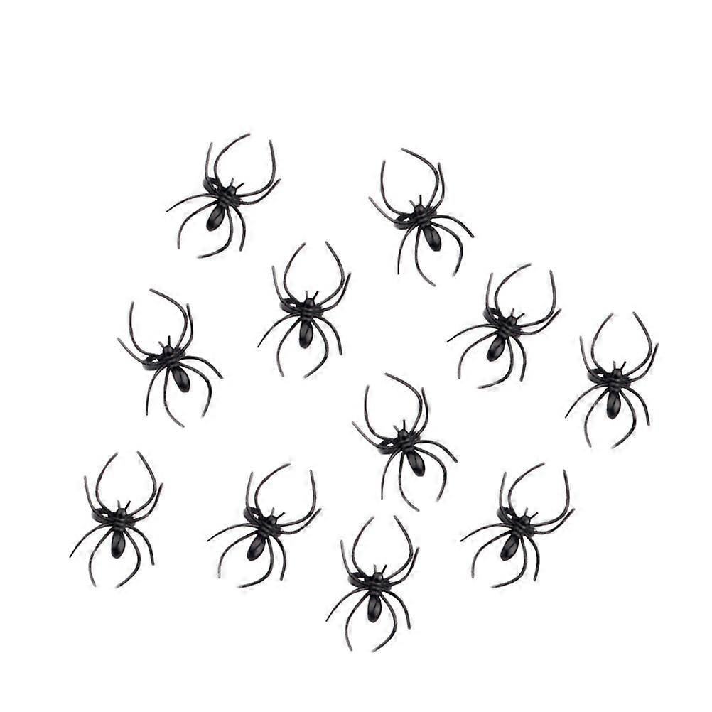 Realistic Spider Ring Plastic Spider Ring for Decoration 100Pcs Halloween