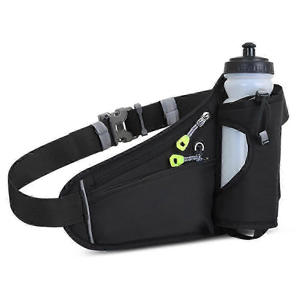 Solid-Color Water Bottle Belt Bag with Drawstring Anti-Theft Large Capacity Bag for Fitness Jogging